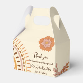 フローラレトロGroovy誕生日パーティー フェイバーボックス