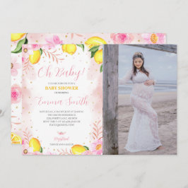 フローラレモネード赤ちゃんシャワー写真 招待状