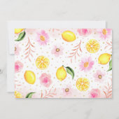 フローラレモネード1歳の誕生日の写真 招待状 (裏面)