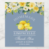 フローラレモンズダスティブルーリモンチェロ結婚ズ ワインラベル (シングルラベル)