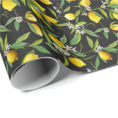 フローラレモンフルーツヴィンテージ模様 ラッピングペーパー (ロールコーナー)