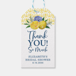 フローラレモンブライダルシャワーサンキューギフトラベル ギフトタグ