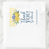 フローラレモンブライダルシャワーサンキュー 長方形シール (バッグ)