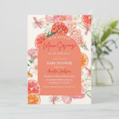 フローラレモン柑橘類の主スクイーズ赤ちゃんシャワー 招待状 (スタンド正面)