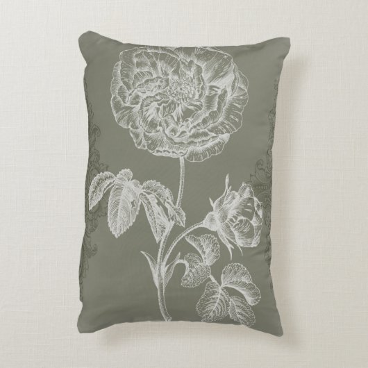 フローラレリーフ、 浮き彫りI アクセントクッション (裏面(縦))