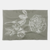 フローラレリーフ、 浮き彫りI キッチンタオル (横)