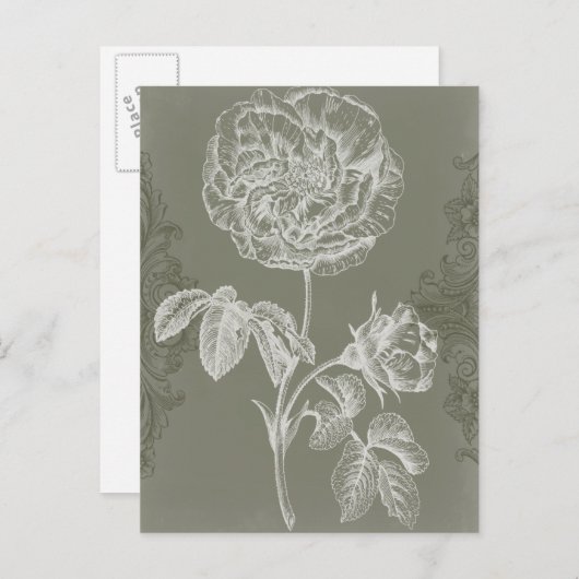 フローラレリーフ、 浮き彫りI ポストカード (正面/裏面)