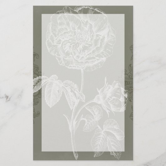 フローラレリーフ、 浮き彫りI 便箋 (正面)
