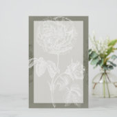 フローラレリーフ、 浮き彫りI 便箋 (スタンド正面)