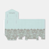 フローラレースと水玉模様お気に入りギフトボックス フェイバーボックス (折り畳みなし)