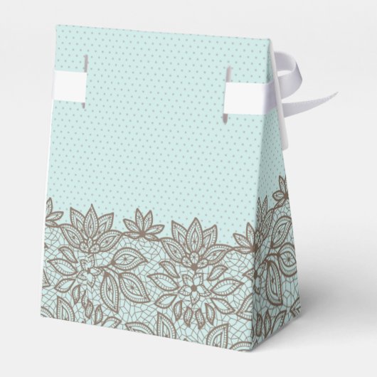 フローラレースと水玉模様お気に入りギフトボックス フェイバーボックス (裏面サイド)