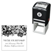 フローラレースエレガントな結婚式 セルフインキングスタンプ (インサイチュ)
