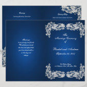 フローラレースサファイアブルー結婚式 プログラム (正面/裏面)