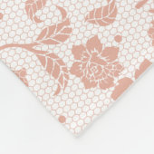 フローラレースシームレスパターン フリースブランケット (角)