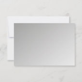 フローラレースデザインとシルバー応答 出欠カード (裏面)