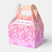 フローラレースパターンピンクとオレンジカスタム色 フェイバーボックス (裏面サイド)