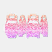 フローラレースパターンピンクとオレンジカスタム色 フェイバーボックス (折り畳みなし)