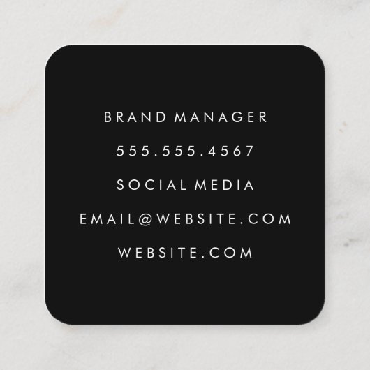 フローラレースパターン スクエア名刺 (裏面)