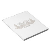 フローラレースビクトリアンホワイトデザインキャンディバーラップ ノートパッド (アングル)