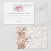 フローラレースブライダルシャワーゲーム エンクロージャーカード (正面/裏面)