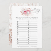 フローラレースブライダルシャワーゲーム 招待状 (正面/裏面)