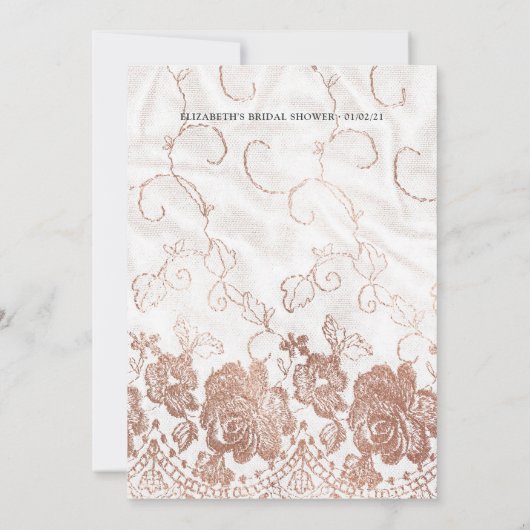 フローラレースブライダルシャワーゲーム 招待状 (裏面)