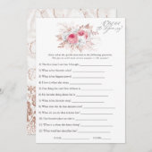 フローラレースブライダルシャワーゲーム 招待状 (正面/裏面)
