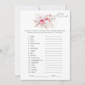 フローラレースブライダルシャワーゲーム 招待状 (正面)