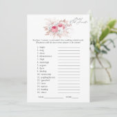 フローラレースブライダルシャワーゲーム 招待状 (スタンド正面)