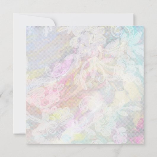 ~フローラレースマーブルロマンチックビンテージ結婚式 招待状 (裏面)