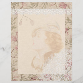 フローラレースヴィンテージスクラップブック紙