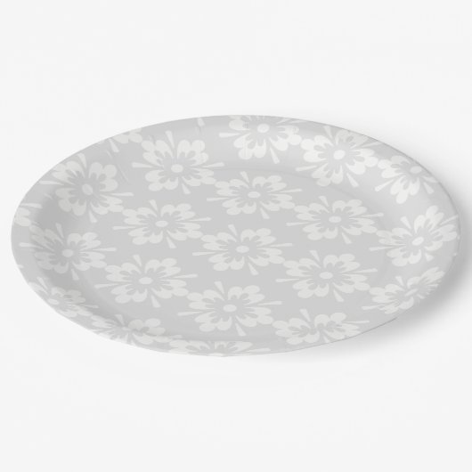 フローラレース模様 ペーパープレート (アングル)