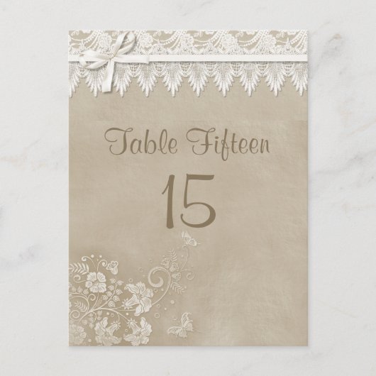 フローラレース結婚蝶 ポストカード (正面)