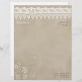 フローラレース結婚蝶 レターヘッド (正面/裏面)