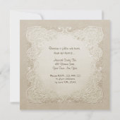 フローラレース結婚蝶 招待状 (裏面)