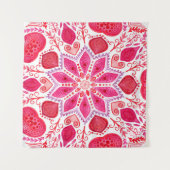 フローラレース:ヴィンテージ水色縁ど タペストリー (正面(横))