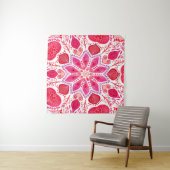 フローラレース:ヴィンテージ水色縁ど タペストリー (インサイチュ(横))