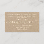 フローラレ素朴ース手作りカードスクラップブック作り 名刺 (裏面)