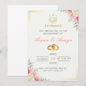 フローラロエレガントカ招待状カード 招待状 (正面/裏面)