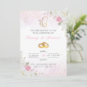 フローラロエレガントカ招待状カード 招待状 (スタンド正面)