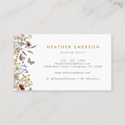 フローラロゴ名刺 名刺 (裏面)