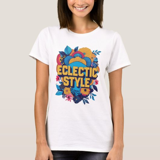 フローラロゴ折曲スタイル Tシャツ (正面)