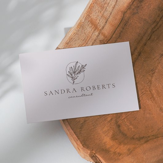 フローラロゴ、コンサルタントビモダンジネスカード 名刺