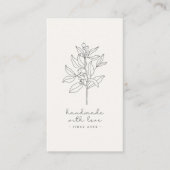 フローラロゴ、ラブミルクホワイトで手作り 名刺 (正面)