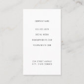 フローラロゴ |木製の背景 名刺 (裏面)