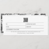 フローラロゴQRコードギフト証明書 (正面/裏面)