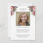 フローラロザリー写真葬儀弔問悔やみや弔慰 サンキューカード (裏面)