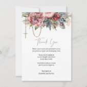 フローラロザリー写真葬儀弔問悔やみや弔慰 サンキューカード (正面)