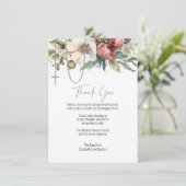 フローラロザリー写真葬儀弔問悔やみや弔慰 サンキューカード (スタンド正面)