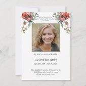 フローラロザリー写真葬儀弔問悔やみや弔慰 サンキューカード (裏面)